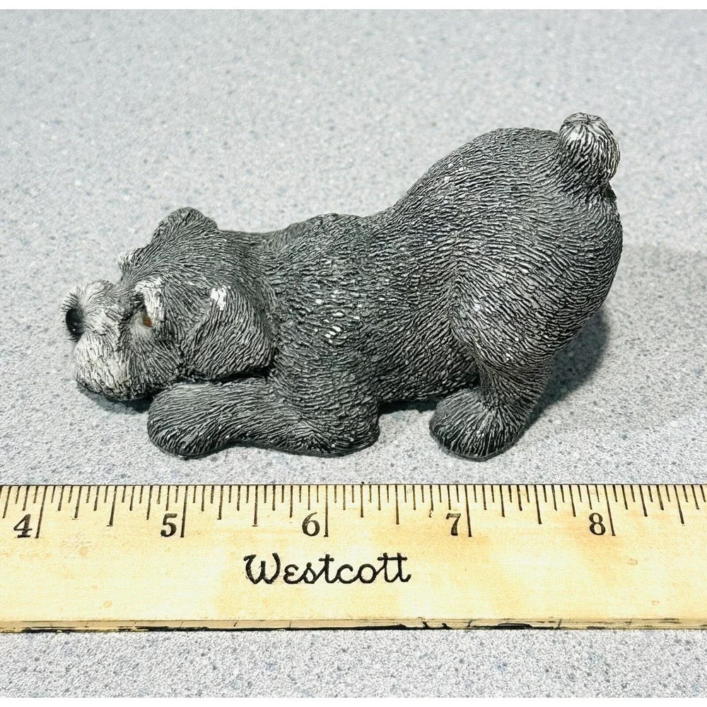 Retro Whiskers By Martha Carey‎ Gray Dog Figurine #2606 EUC